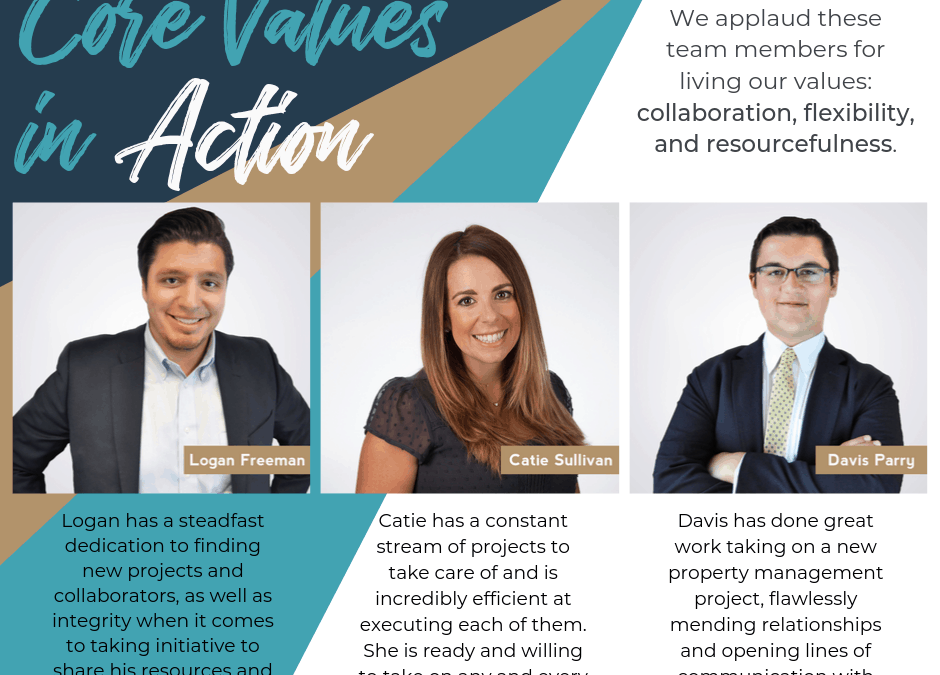 Core Values in Action – August